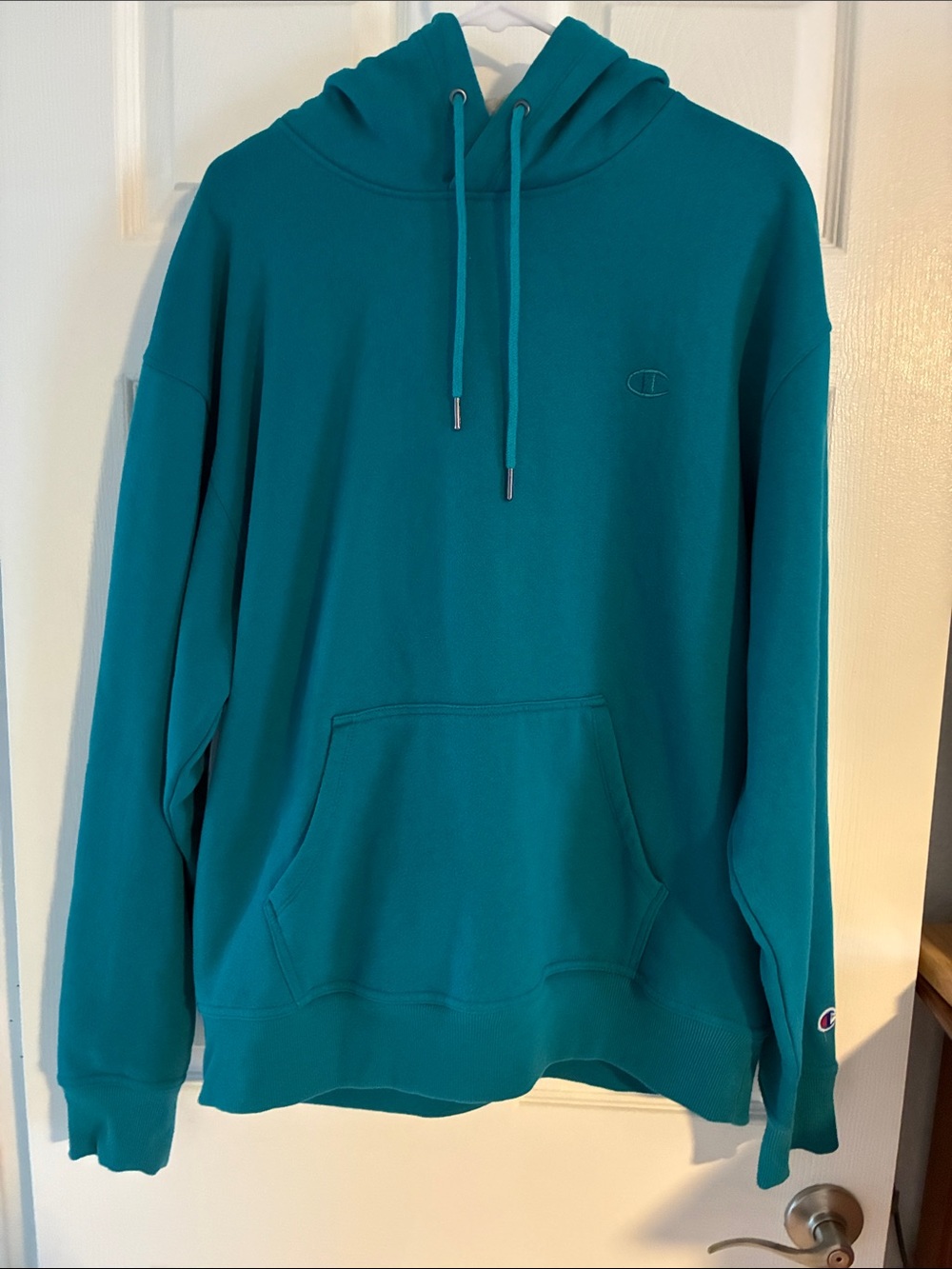Champion Teal Green Pullover Hoodie for Men